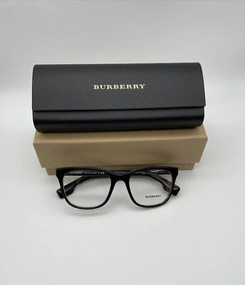 Burberry Authentic Black Silver Eyeglasses Frame B2284 3764 51-18-140 - New - Image 1 of 4