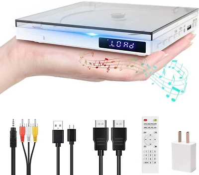 Mini DVD Player with Hifi Built-In Speakers, Region Free DVD Players for TV, HDM - Image 1 of 4