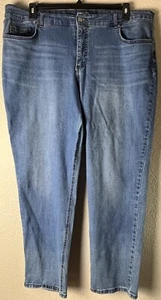 Terra & Sky Straight Leg Women's size 20W Medium Wash Blue Denim Jeans - Picture 1 of 9
