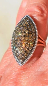 Fancy Champagne/Cognac Diamond Ring, size 9, 1.75 cts - Picture 1 of 12