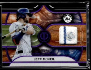 L359- 2022 Topps Tribute Jeff McNeil #SOA-JM Stamp of Approval Relics Purple /50 - Picture 1 of 2