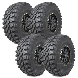 32" Maxxis Rampage Tires 14" System3 SB4 4+3 Wheels Black Can-Am Maverick X3 - Picture 1 of 3