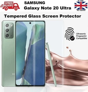 Full Glue Curved Fingerprint Compatible Tempered Glass for Samsung Note 20 Ultra - Picture 1 of 12