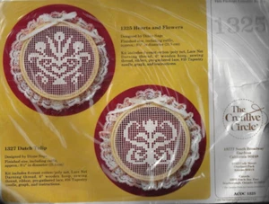 The Creative Circle~Hearts and Flowers~ Filet Lace Kit # 1325 - Picture 1 of 2
