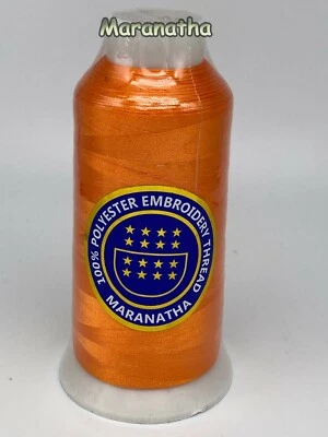   Embroidery machine polyester  thread 5000 yds  ( cone , spool  ) - Image 1 of 2