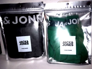 2 Pair Jack & Jones Men's Size Small Boxer Shorts Trunks - Dark Grey & Green NEW - Picture 1 of 1