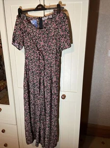 ROKIT London Multicoloured Floral Recycled Wide Leg Ladies Jumpsuit UK Size 8 - Picture 1 of 12