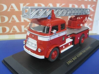Diecast 1/43 Modellino Camion Pompieri Autoscala Daf A1600 1962 by Yat Ming - Immagine 1 di 3