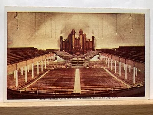 Innenraum des Großen Mormonen-Tabernakels: Salt Lake City, UT - alte Postkarte - Bild 1 von 3