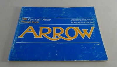 Manuale Dell'Utente / Libretto Di Istruzioni Plymouth Arrow Stand 1981 - Immagine 1 di 2
