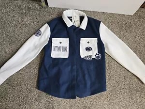 Penn State Nittany Lions WEAR by Erin Andrews Womens Jacket Navy S Button-Up L1 - Picture 1 of 15