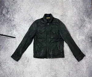 Vintage Men's leather jacket Cap size S Y2K Casual 1990 - Picture 1 of 17