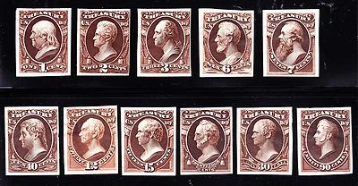 US O72P3-O82P3 Treasury Department Official Plate Proofs India Paper SCV $220 (9 - Image 1 of 2