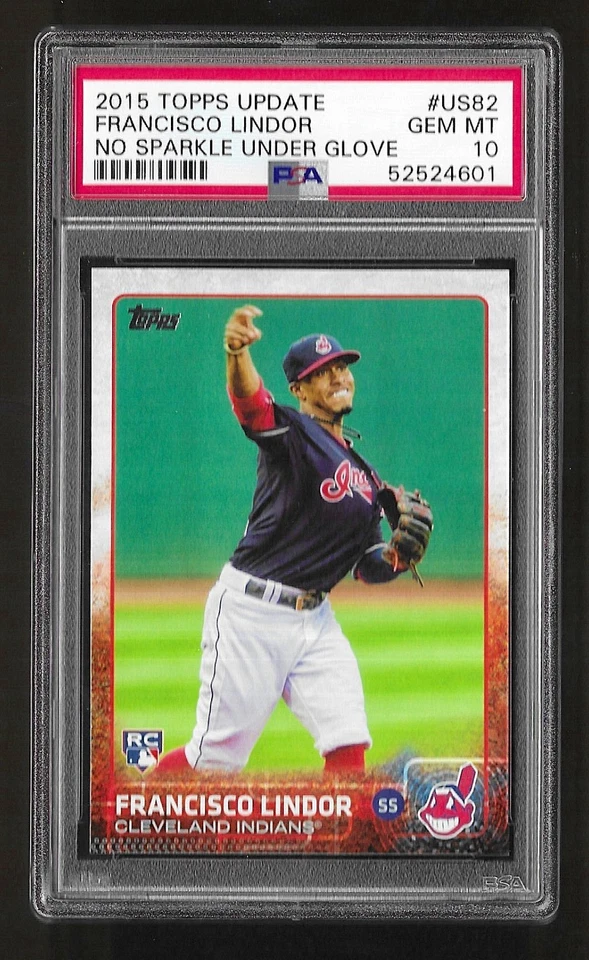 2015 Topps Update US82 Francisco Lindor RC Rookie PSA 10 - Image 1 of 1