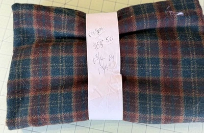 Vintage Pendleton md. weight plaid Wool Fabric lot 63in x63in F130 - Image 1 of 3