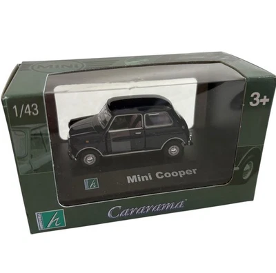 Cararama Mini Cooper 1:43 Die-Cast Model Car Black Classic British Icon NIB - Image 1 of 4