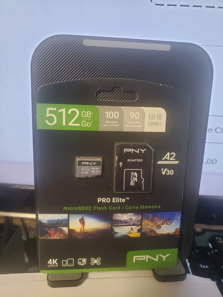 PNY U3 Pro Elite Class 10 512GB MicroSD Card NEW SEALED - Image 1 of 1