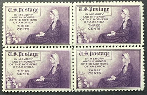 US 1934 Scott # 738 Block of 4 MLH OG 3 Cent Whistler's Mother - Picture 1 of 2