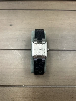 Reloj de cuarzo Lois Hill para mujer LH-0002 esfera blanca correa de goma negra 24 mm 7 1/4" Foto 1 de 4