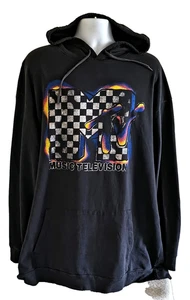 MTV Hoodie Mens 3XL Checkered Pullover Music Television Vintage Style 2020s - Picture 1 of 8
