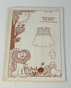 Uncut Girls Smocked Wrap Around Day Dress Pattern Sz T4-R5 Suzanne Sheier OOP - Picture 1 of 5