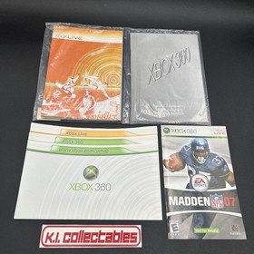 Xbox 360 Console Original Manuals + BONUS madden 07 Manual!!  LOOKS BRAND NEW