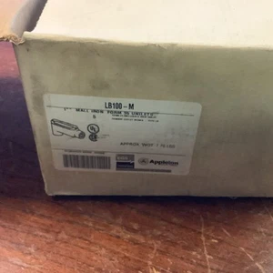 Appleton LB100-M 1” Malleable Iron LB Shape Ridgid Conduit Outlet Body (new) - Picture 1 of 4