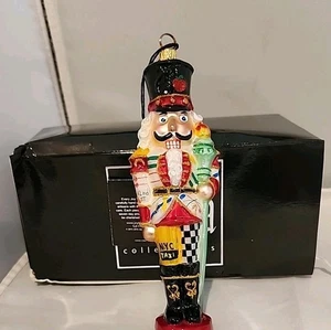 Ornamento Natalizio Vetro Lucido Schiaccianoci New York City - Made in Poland Nuovo K4 - Foto 1 di 7