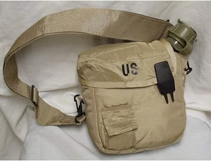 USGI Military 2 Quart Water Canteen w/Carrier and Shoulder Strap Desert Tan - Picture 1 of 18