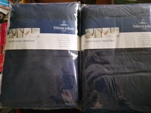Villeroy & Boch 2x Duschhandtuch dunkelblau/indigo, 70×140 cm, OVP 100%Baumwolle - Bild 1 von 7