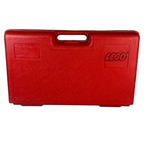 LEGO Vintage Red Plastic Storage Carry Case Box Hinged Organized Bin Sections - Picture 1 of 11