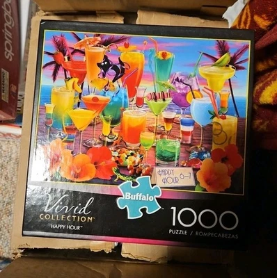 Buffalo Jigsaw Puzzle Vivid Collection Happy Hour  1000 Piece - Image 1 of 2