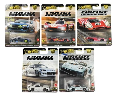 HOT WHEELS PREMIUM CIRCUIT LEGENDS SET OF 5pcs FPY86 1:64 DIE CAST NEW MODELS - Image 1 of 4
