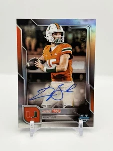 Carson Beck 2025 Bowman University cromo refractor automático/299 - Imagen 1 de 2