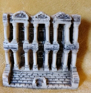Library Of Celsius Poly-Marble Miniature Model Antik Biblo Efes - Picture 1 of 12