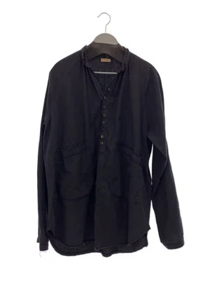 Рубашка с длинным рукавом KAPITAL, большая, хлопковая, черная, однотонная, EK-516LS - Изображение 1 из 4