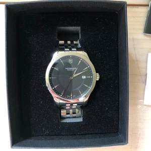 Victorinox Men's Alliance Black Dial Stainless Steel Swiss Army Watch - Picture 1 of 6