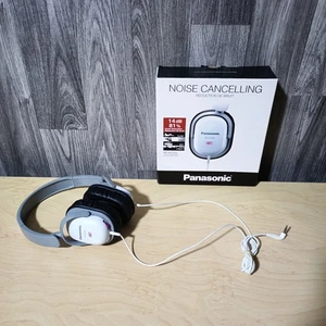 Panasonic RP-HC200 Noise Cancelling Wired Headband Headphones White - Excellent - Picture 1 of 10