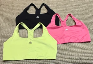 Lot of 3 Adidas Power Impact Training Medium-Support Sports Bras XL - Picture 1 of 5
