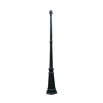 LUTEC 72 In. Black Outdoor Aluminum Lamp Post