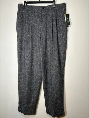 LAUREN Ralph Lauren NEW Wool Twill Straight Leg Pants Grey Quiet Luxury 18W - Image 1 of 4