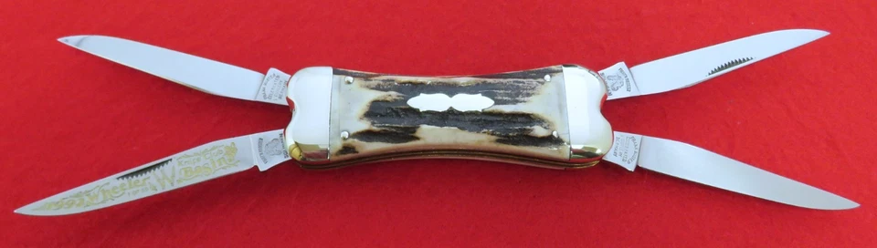 Cuchillo Fightn Rooster ALEMANIA 1992 Wheeler Basin STAG ¡Rata almizclera espalda con espalda! Sin precio base Foto 1 de 4