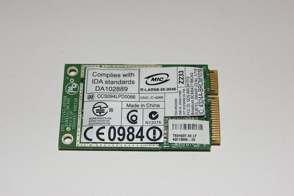HP Broadcom WLAN Karte WiFi Modul fullsize BCM94311MCG 407159-002 #2110.062 - Bild 1 von 1