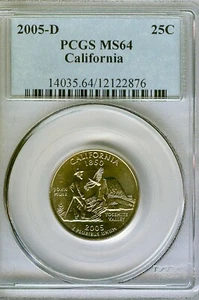 2005-D  California State Quarter PCGS MS64 Business Strike Free Ship  #2876 - Picture 1 of 1