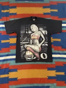 Vintage Marilyn Monroe San Francisco 49ers Gangster T-Shirt Black XL Made in USA - Picture 1 of 10