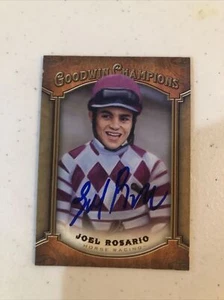 JOEL ROSARIO SIGNED AUTOGRAPH TRADING CARD 2014 UD GOODWIN CHAMPIONS JOCKEY - Picture 1 of 4