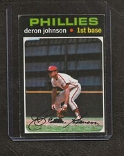 1971 O-Pee-Chee, OPC, #490 Deron Johnson, Philadelphia Phillies, EX!