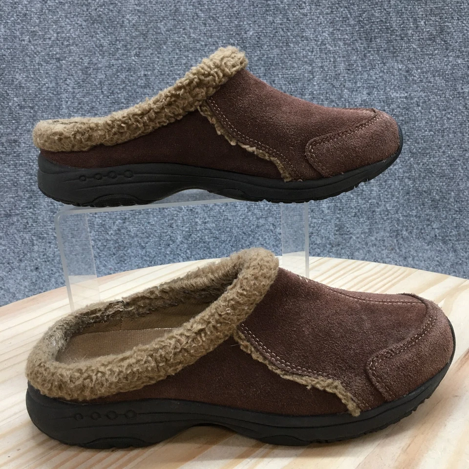Easy Spirit Shoes Womens 8 M Too Cute Casual Slip On Mules Clogs Brown Suede - Image 1 of 4