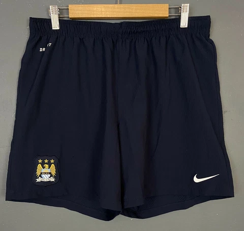 MENS NIKE FC MANCHESTER CITY 2013/2014 SHORTS PANTALONES FOOTBALL SOCCER SIZE XL Cover