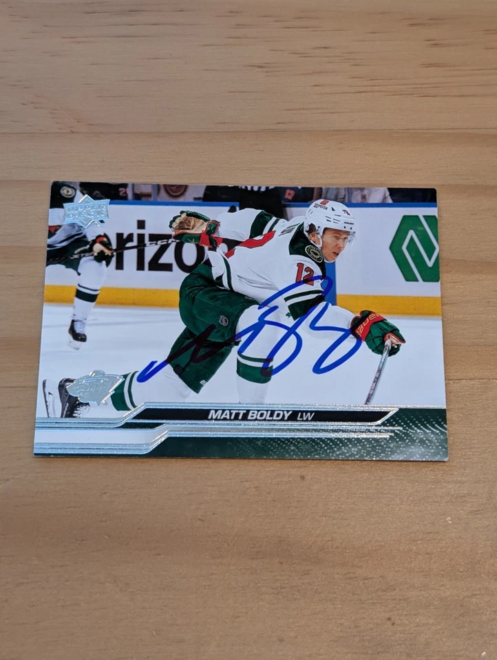 2023-24 UD Series 1 Matt Boldy Autographed Card #89 - Image 1 of 1